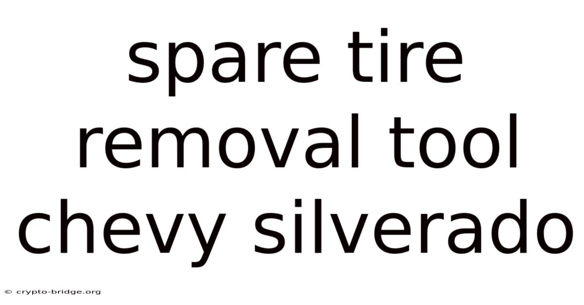 Spare Tire Removal Tool Chevy Silverado