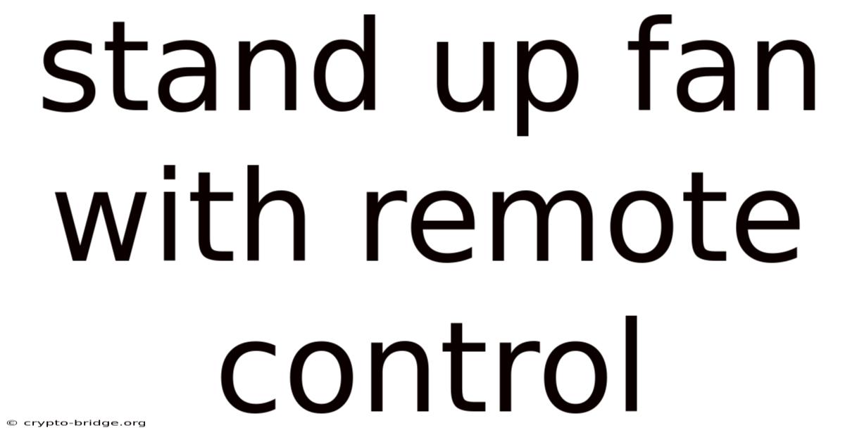 Stand Up Fan With Remote Control