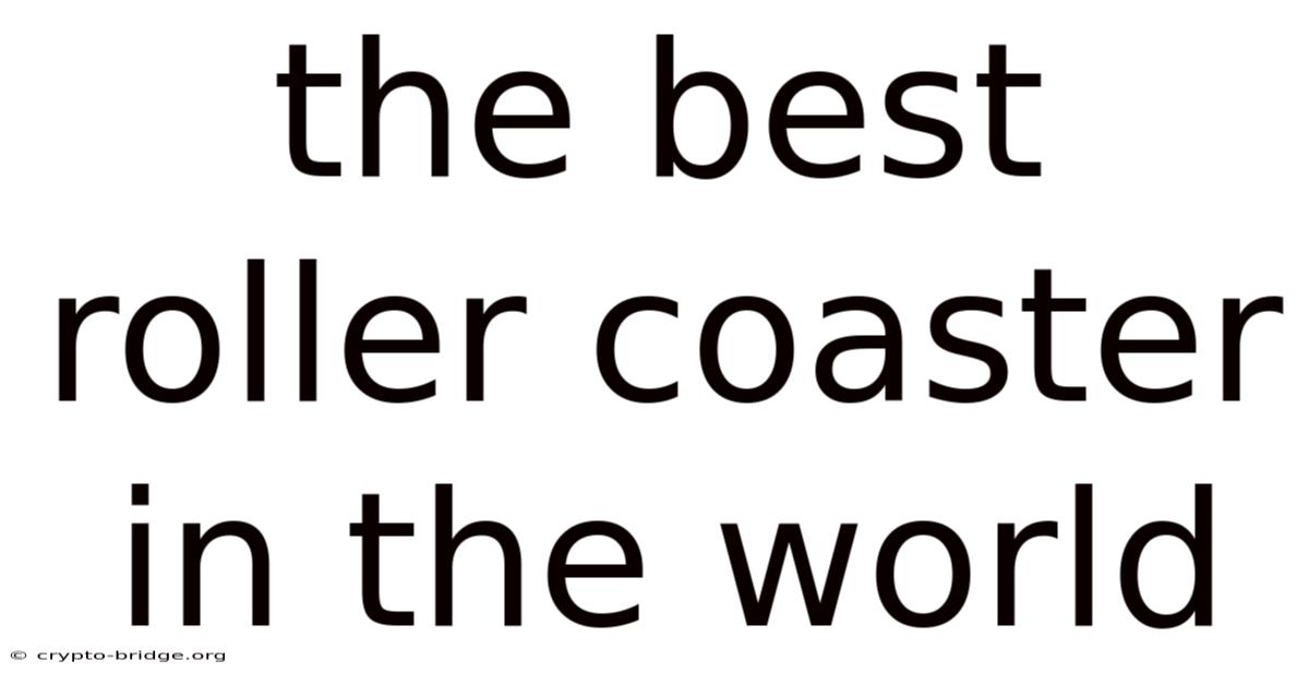 The Best Roller Coaster In The World