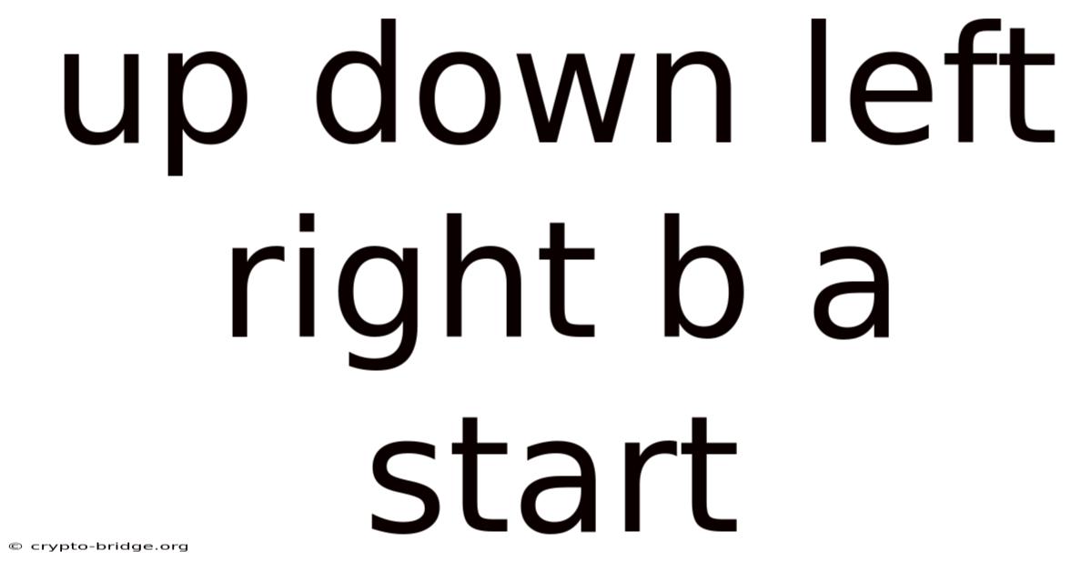 Up Down Left Right B A Start