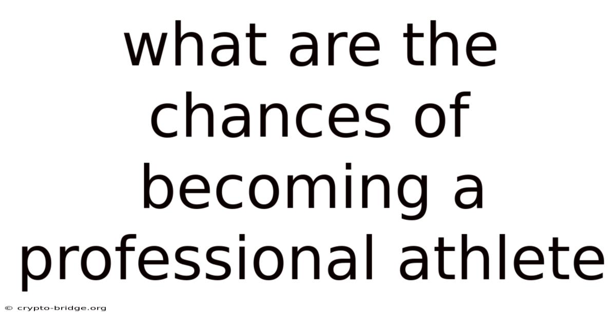 What Are The Chances Of Becoming A Professional Athlete