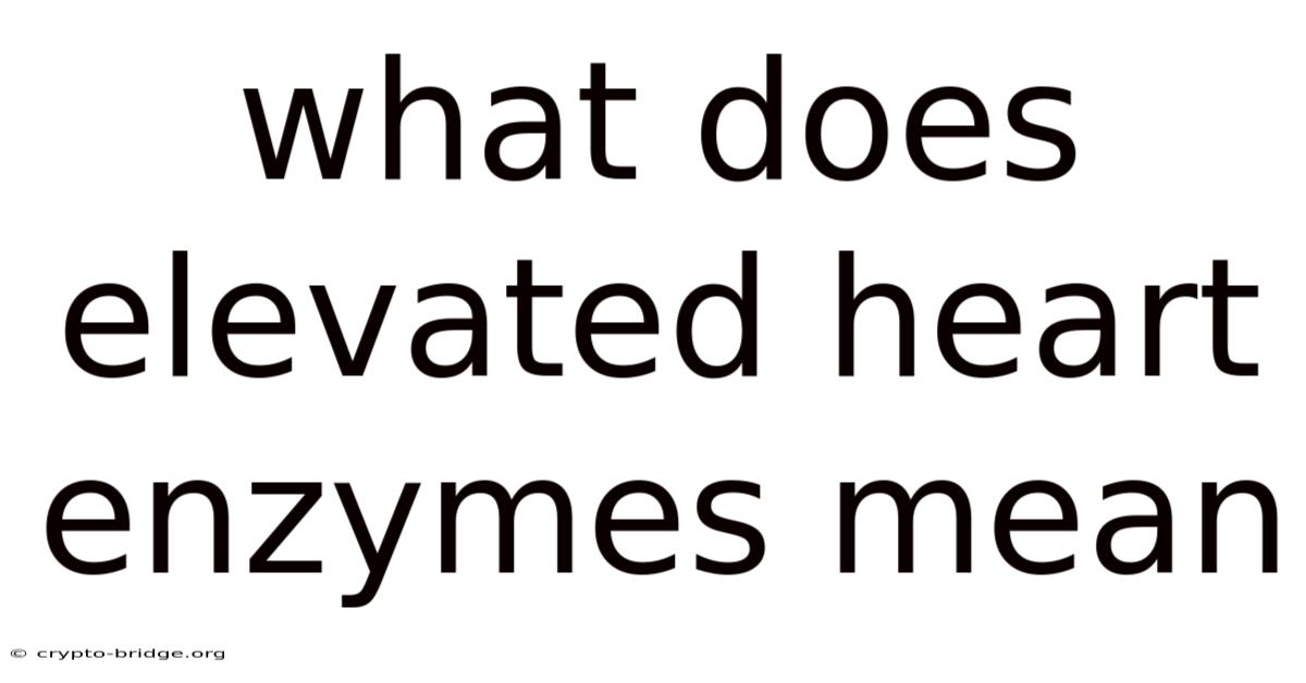 What Does Elevated Heart Enzymes Mean