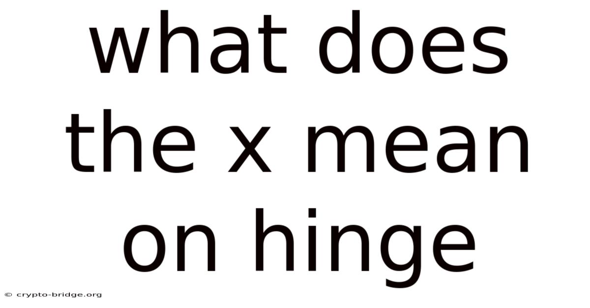 What Does The X Mean On Hinge