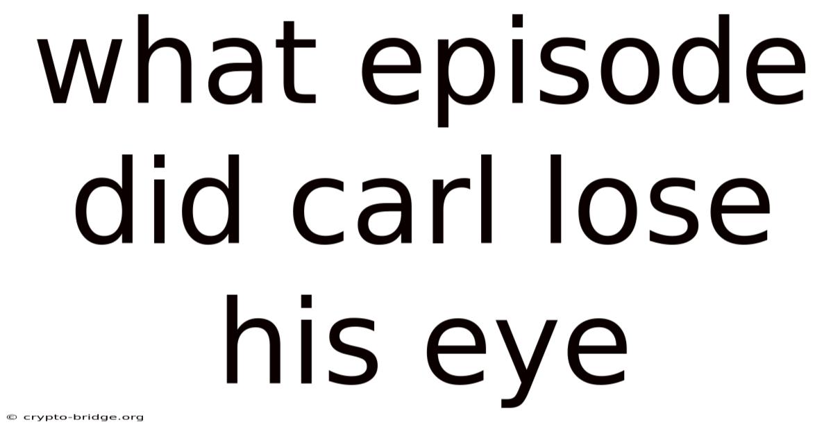 What Episode Did Carl Lose His Eye