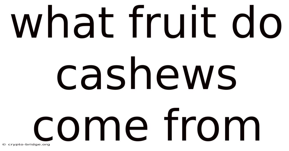What Fruit Do Cashews Come From