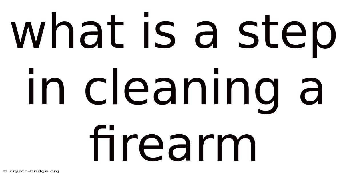 What Is A Step In Cleaning A Firearm