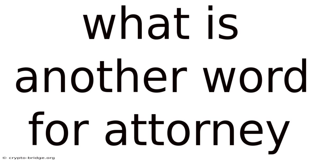 What Is Another Word For Attorney