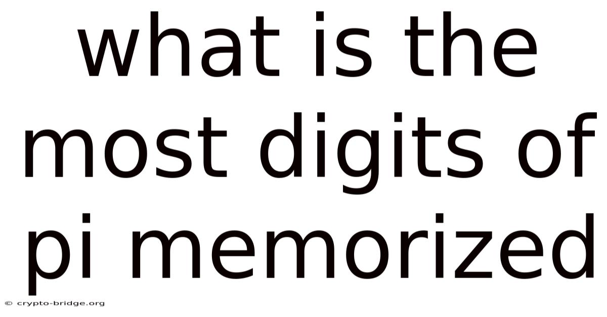 What Is The Most Digits Of Pi Memorized