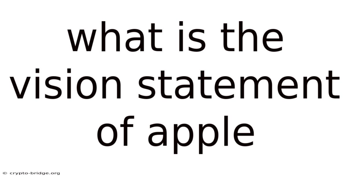 What Is The Vision Statement Of Apple