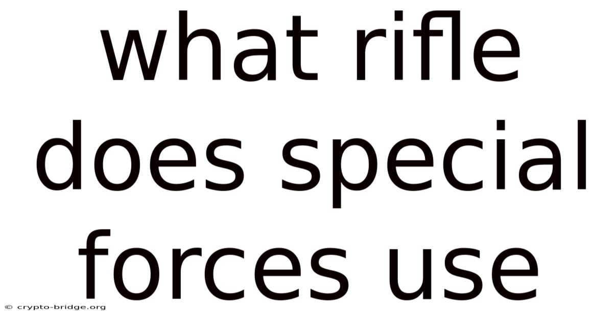 What Rifle Does Special Forces Use