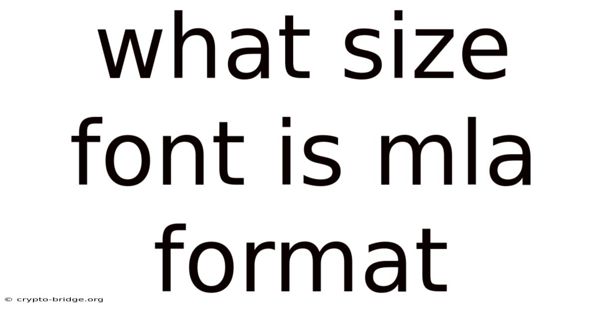 What Size Font Is Mla Format