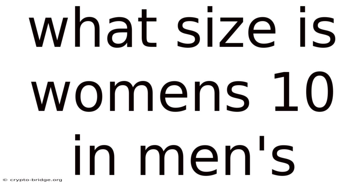What Size Is Womens 10 In Men's