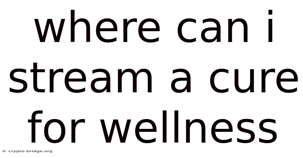 Where Can I Stream A Cure For Wellness