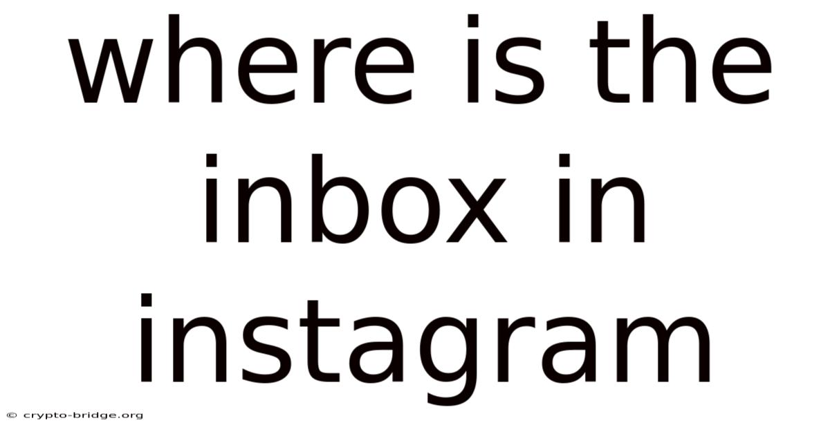 Where Is The Inbox In Instagram