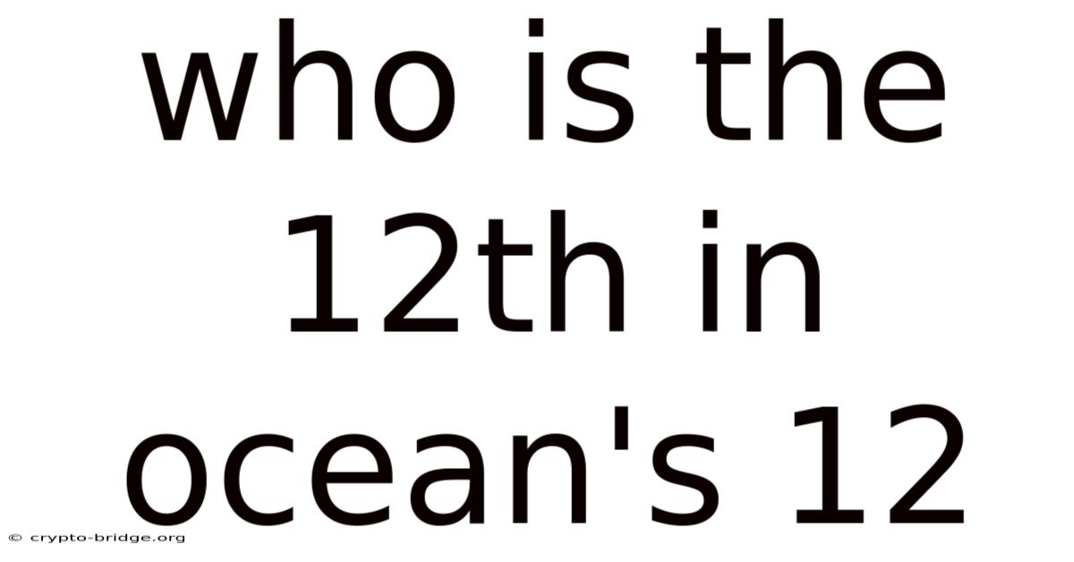 Who Is The 12th In Ocean's 12