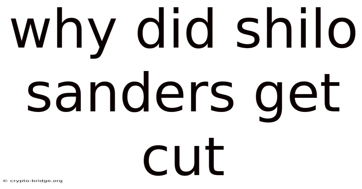 Why Did Shilo Sanders Get Cut