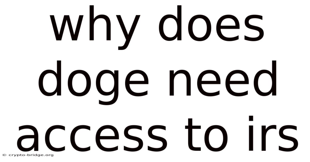 Why Does Doge Need Access To Irs